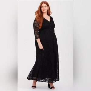 Torrid Black Lace Overlay Dress Size 3/3x New
